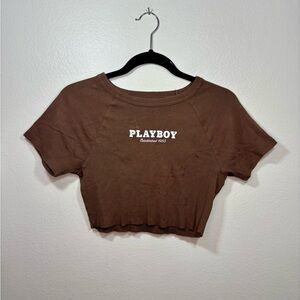 PLAYBOY Brown Graphic Tee